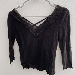 Black lace top